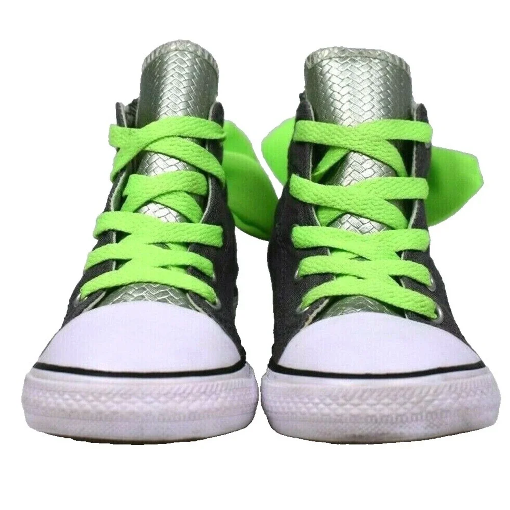Converse Chuck Taylor All Star Youth Kids Black Mid Top Canvas Sneaker Shoes  10